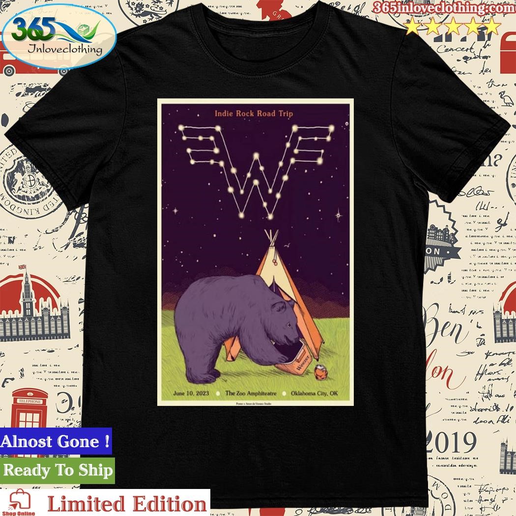 Official indie Rock Road Trip Weezer Oklahoma City June 10 2023 Poster Shirt