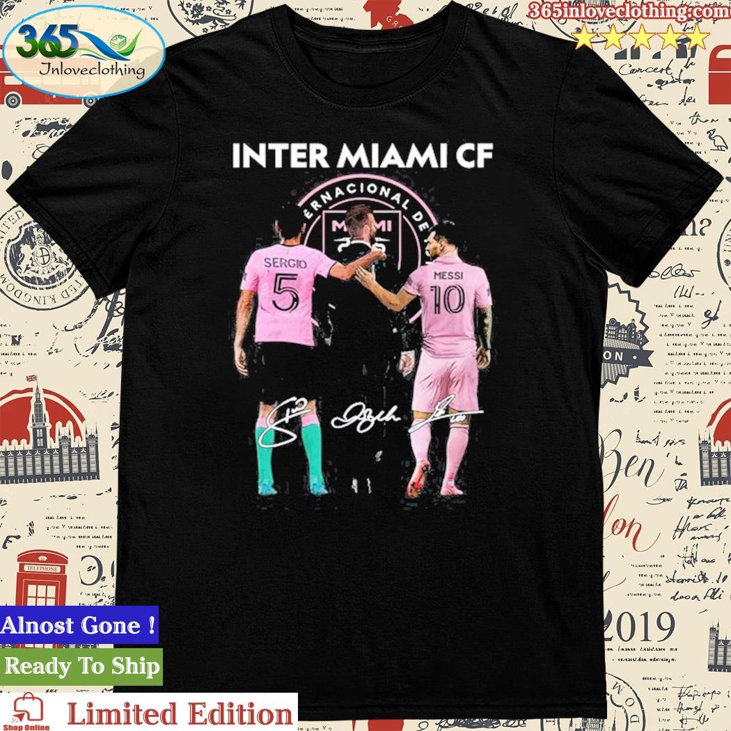 Official inter Miami FC Messi Sergio Busquets And David Beckham T Shirt