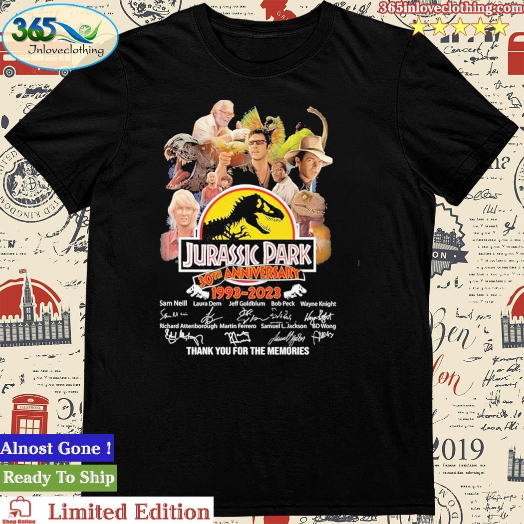 Official jurassic Park 30th Anniversary 1993-2023 Unisex Tshirt