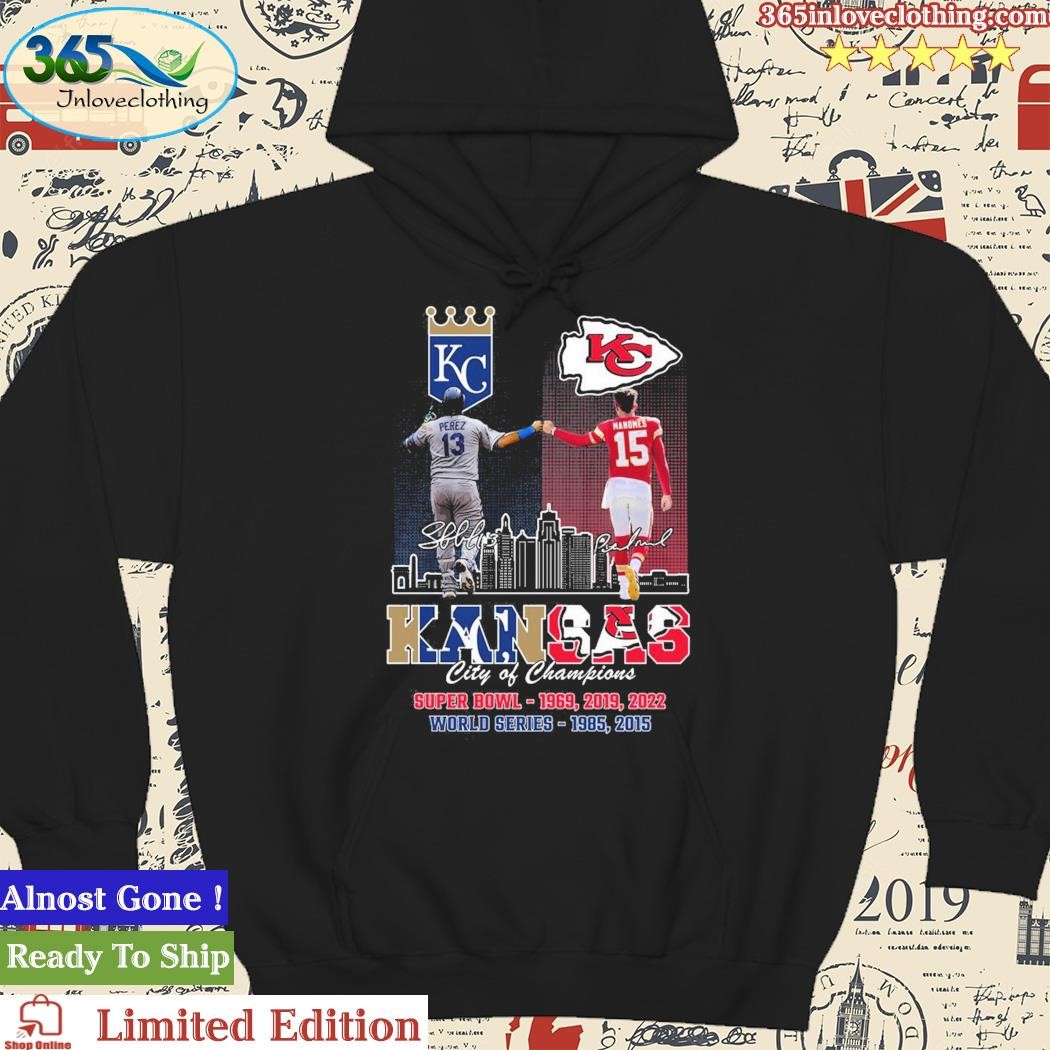 Kansas Chiefs City Patrick Mahomes And City Royals Perez City Of Champions  T Shirt - Growkoc