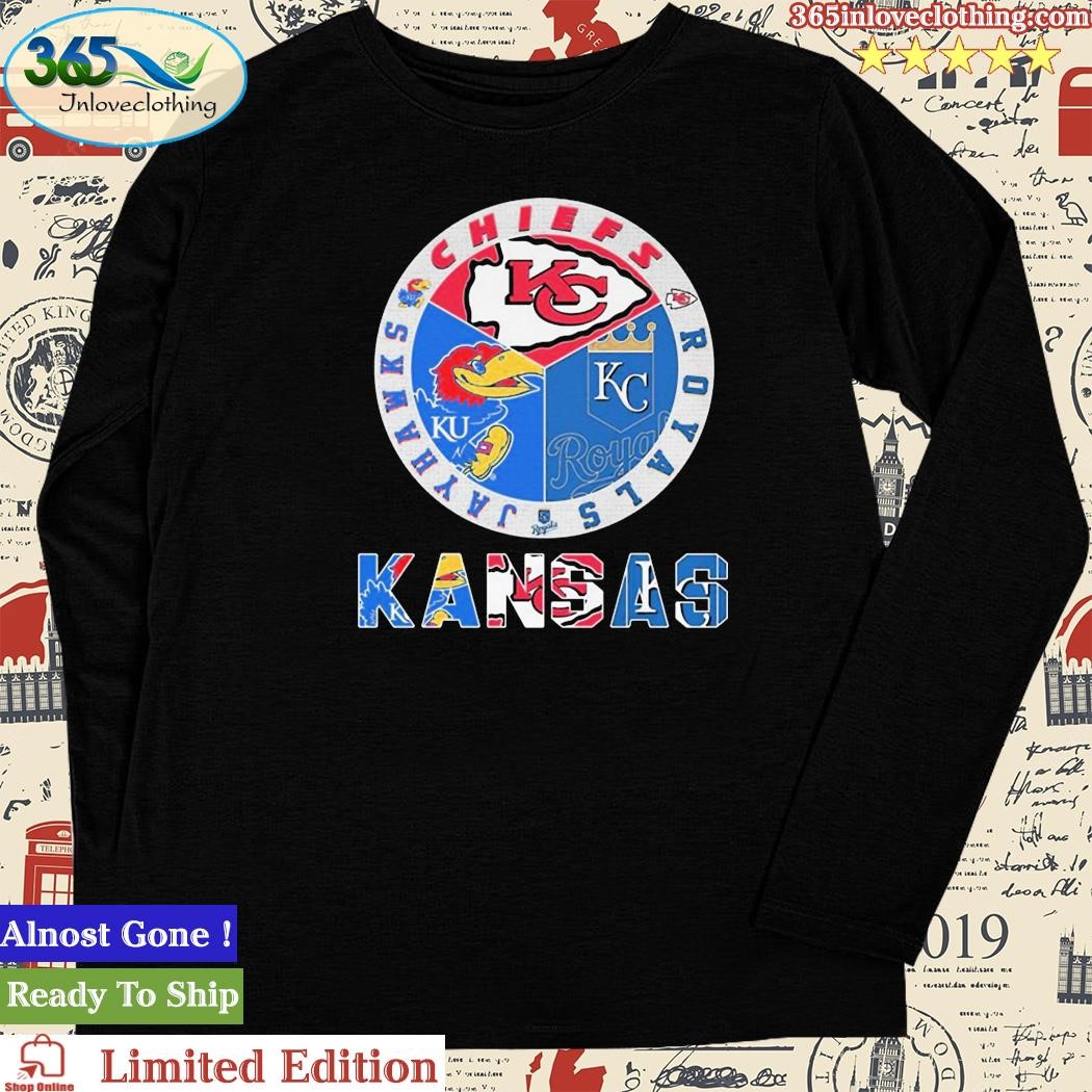 Official kansas Circle Logo Sport Teams Chiefs Royals Jayhawks Shirt,  hoodie, sweater, long sleeve and tank top