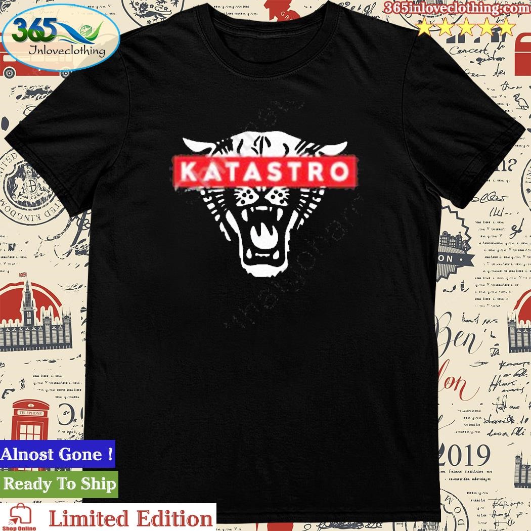 Official katastro Merch Katastro Acid Washed Panther T-Shirt