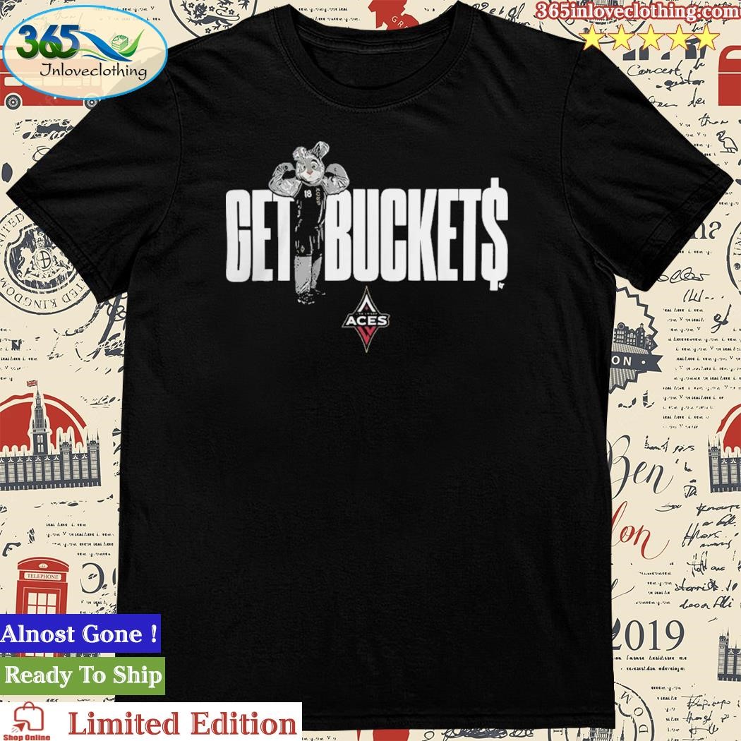 Official las Vegas Aces Get Bucket$ Mascot T Shirt