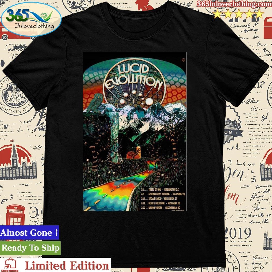 Official lucid Evolution July 2023 Tour Poster Shirt