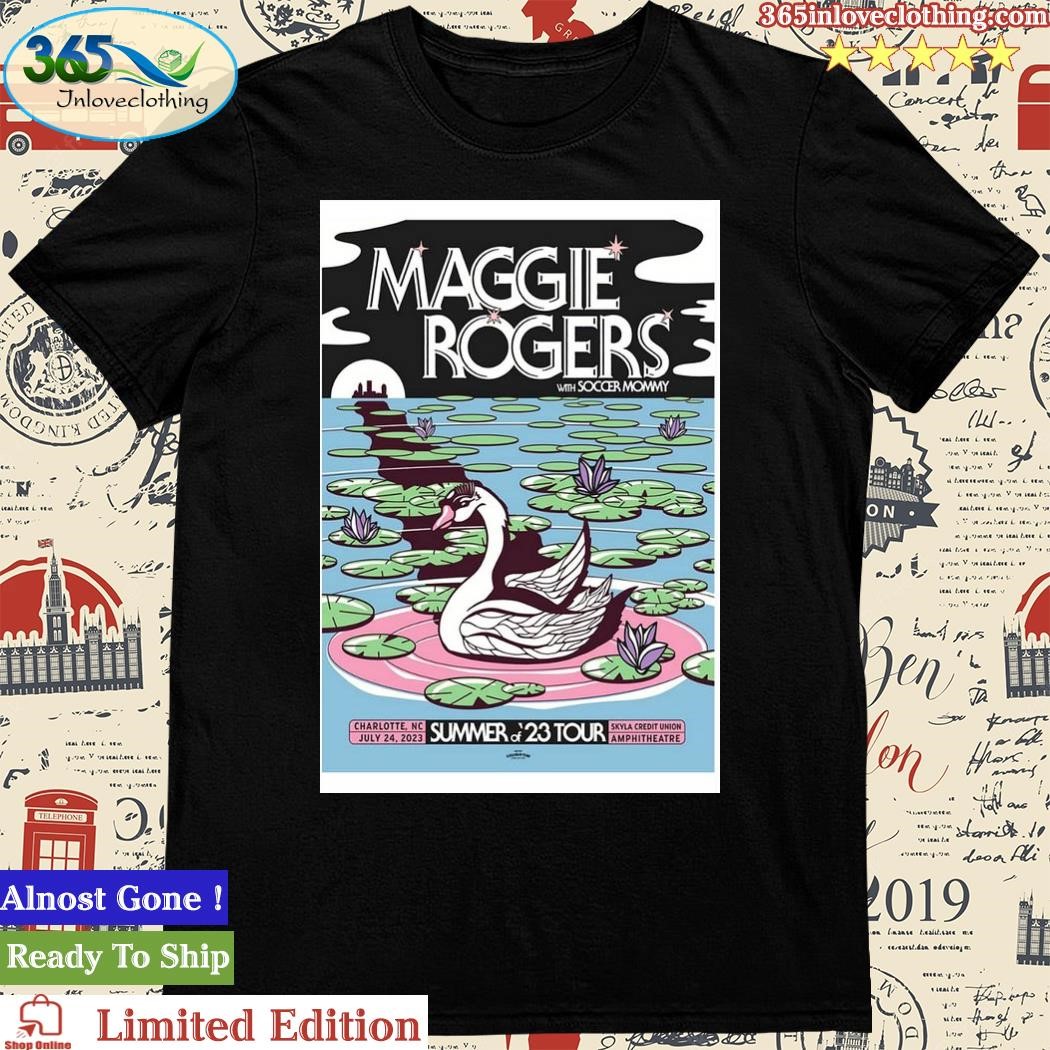 Official maggie Rogers Charlotte NC July 24 2023 with Soccer Mommy Poster Shirt