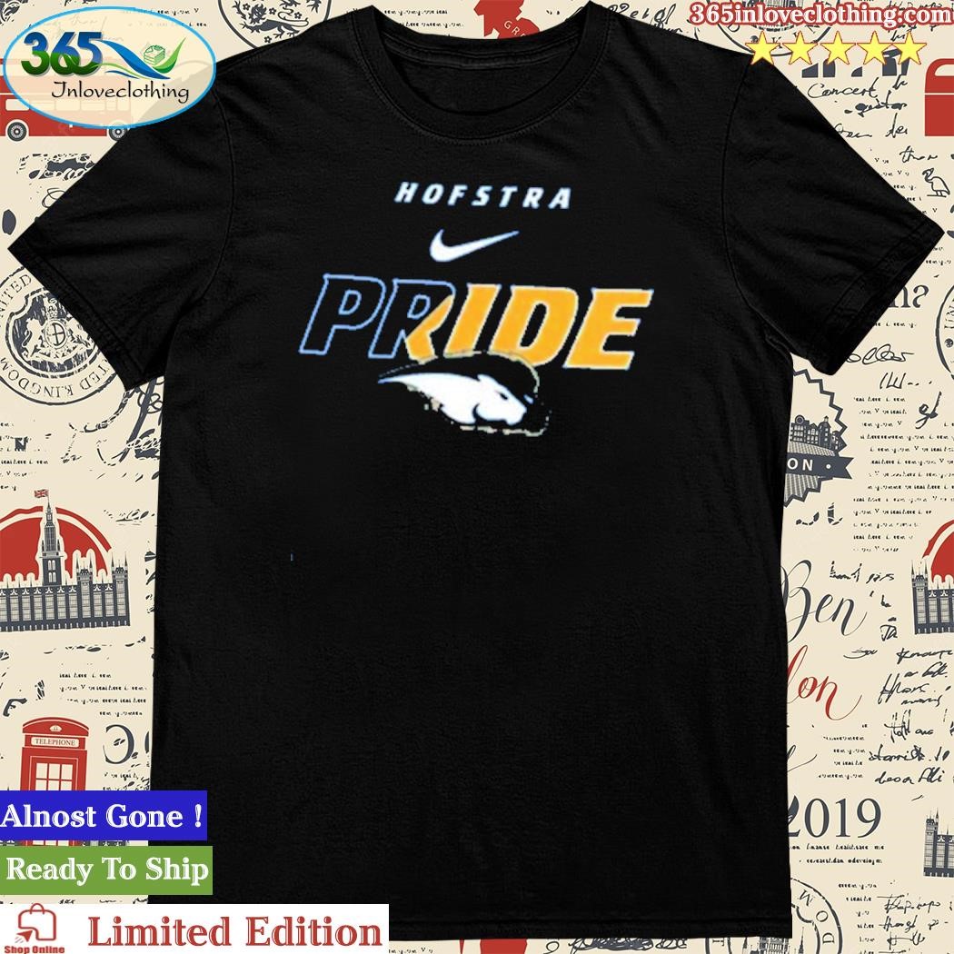 Official nike Youth Hofstra Pride Blue Core Cotton Logo T-Shirt