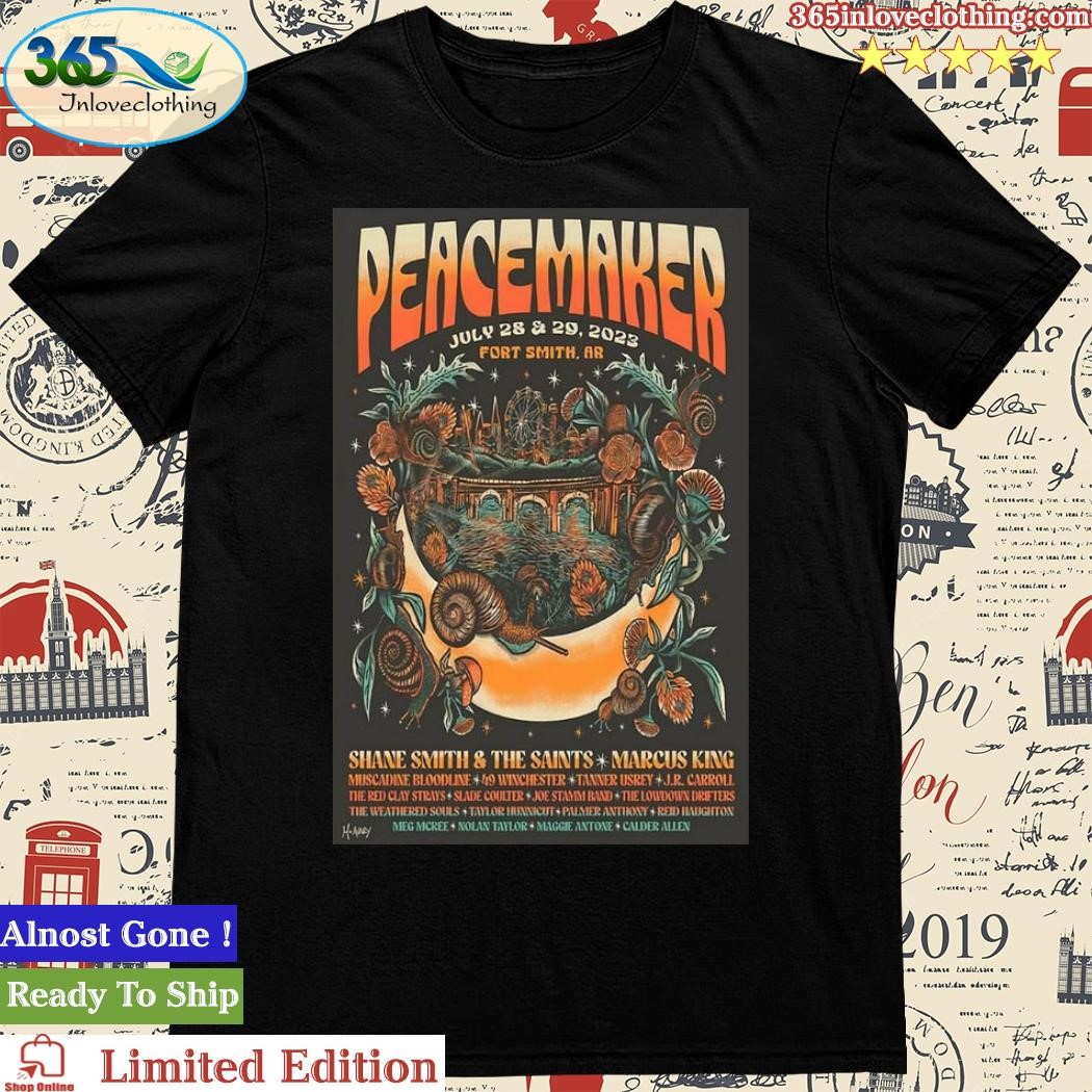 Official peacemaker Music Festival July 28-29 2023 Fort Smith, AR Poster Shirt