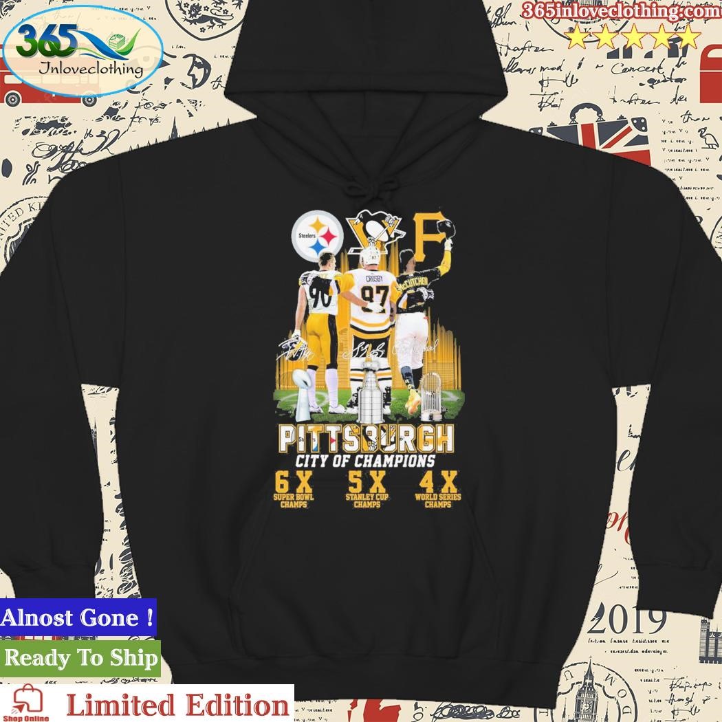 Official pittsburgh City Of Champions Steelers Penguins Pirates T