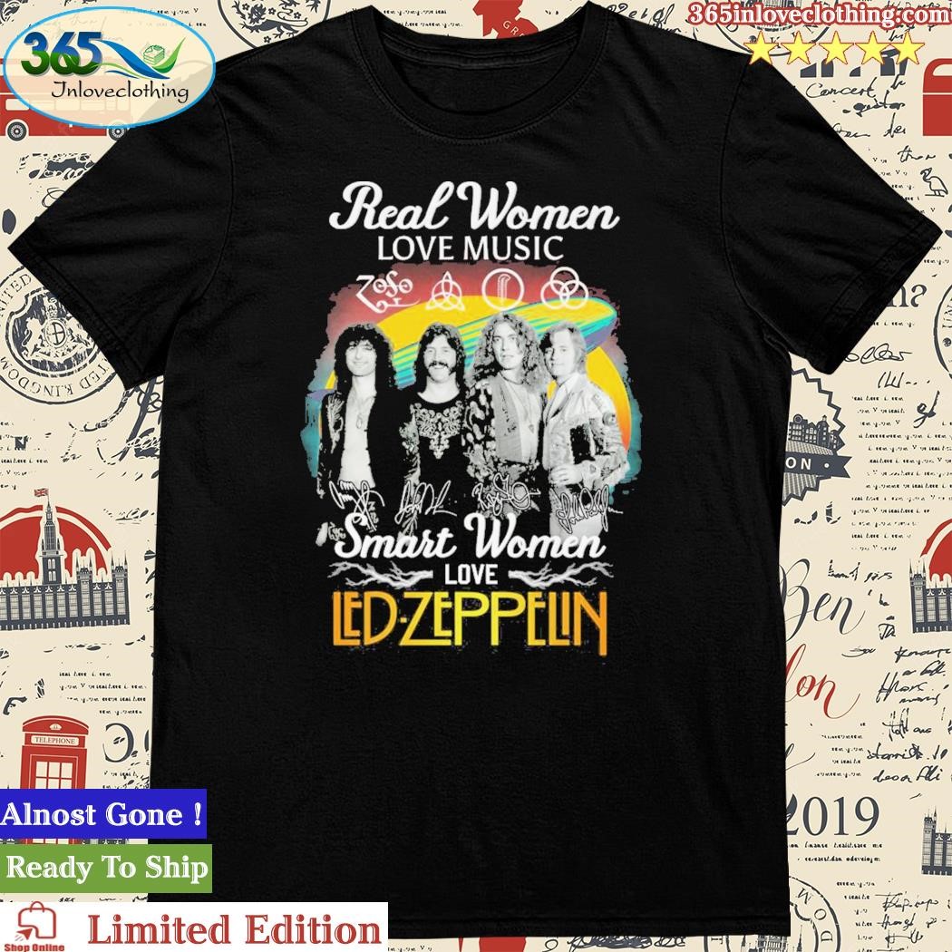 Official real Women Love Music Smart Women Love Led Zeppelin T Shirt