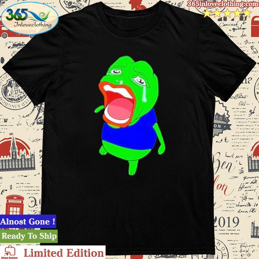 Official sobbing Pepe Crying t-shirt
