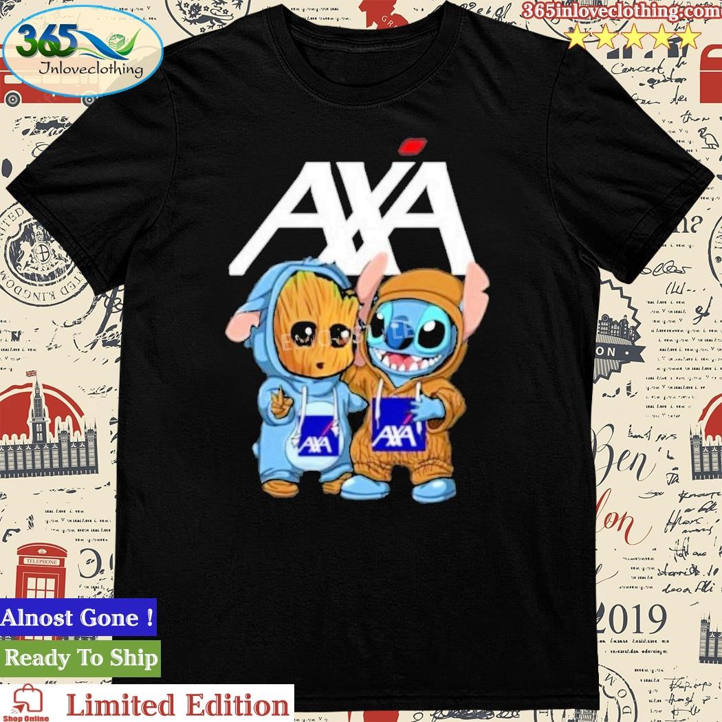 Official stitch And Baby Groot Axa Corporate Shirt