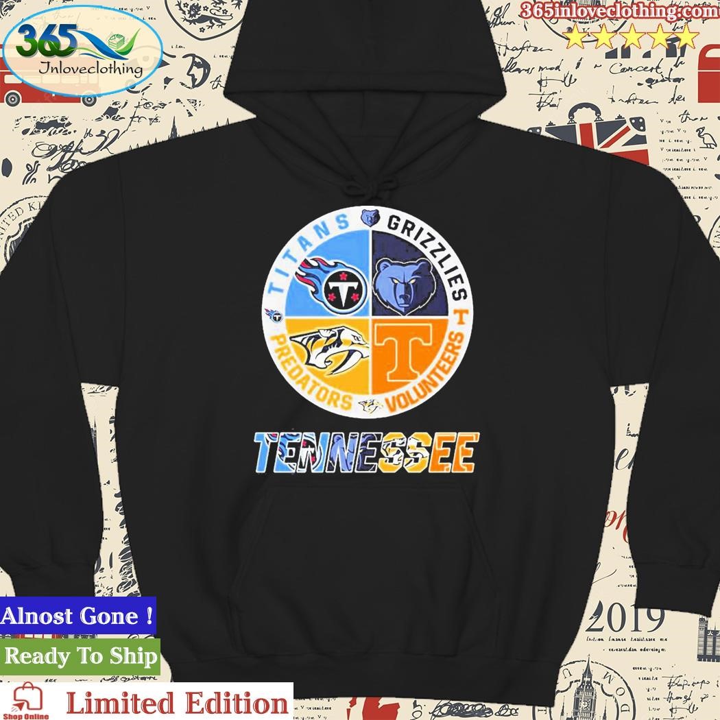 Tennessee Titans Grizzlies Volunteers And Predators logo Shirt, hoodie,  longsleeve, sweatshirt, v-neck tee