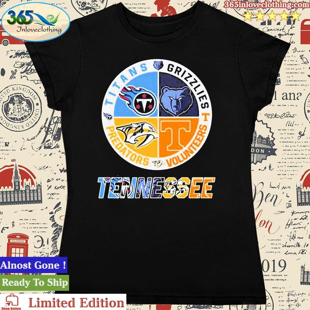 Official tennessee Sports Teams Shirt Titans Grizzlies Volunteers And  Predators,tank top, v-neck for men and women