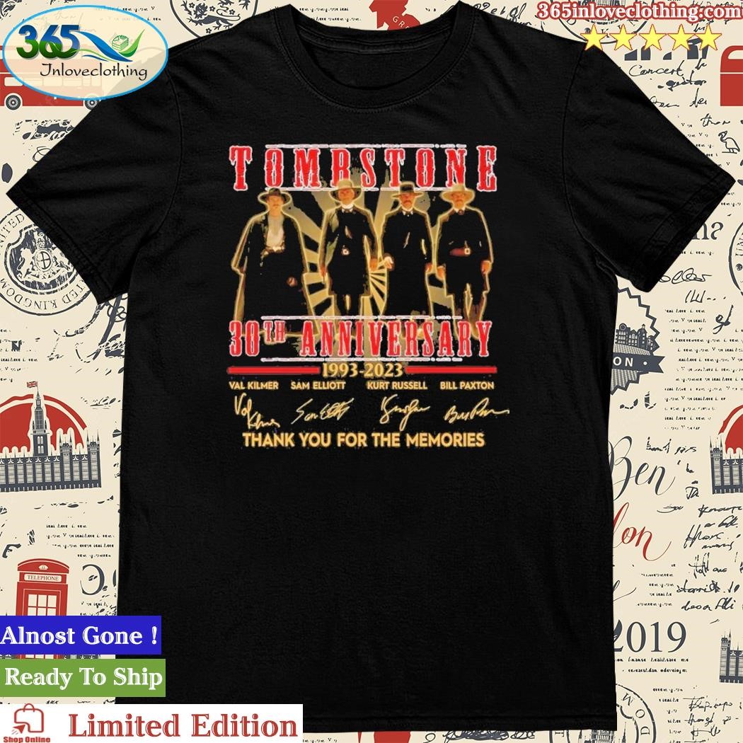 Official tomrstone 30 Anniversary 1993-2023 Thank You For The Memories Unisex T-Shirt