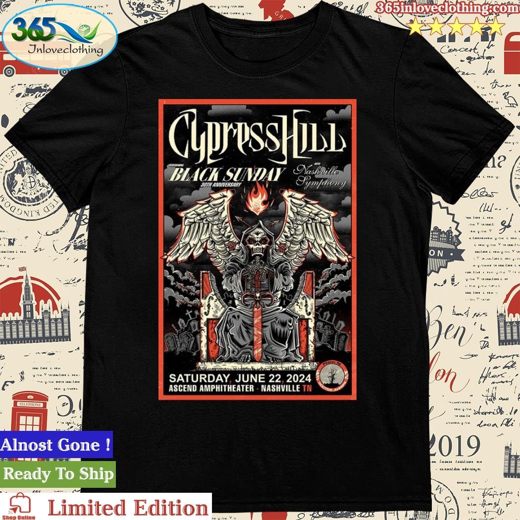Cypress Hill Tour Ascend Amphitheater Nashville TN 6 22 24 Poster Shirt