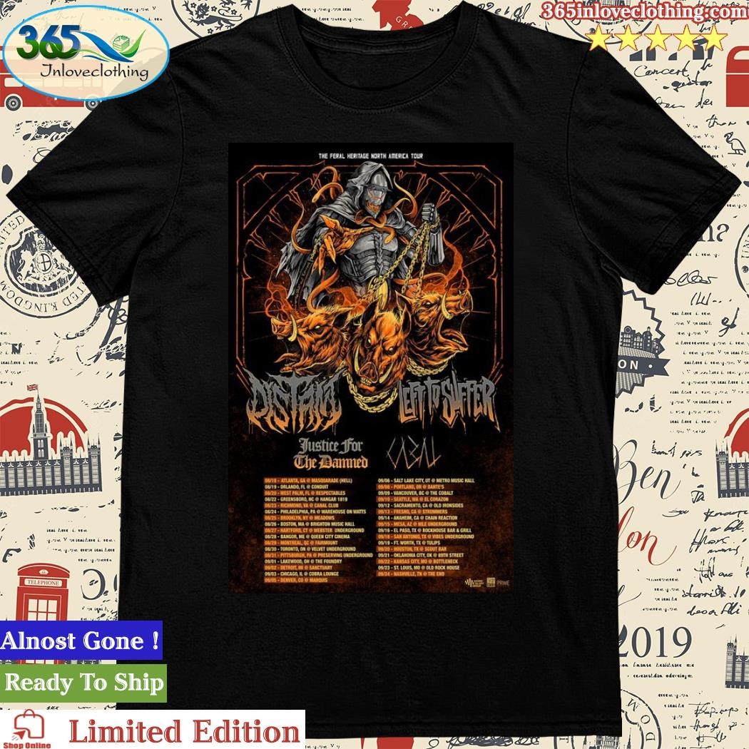 Distant & Left To Suffer North America Tour 2023 Poster Shirt