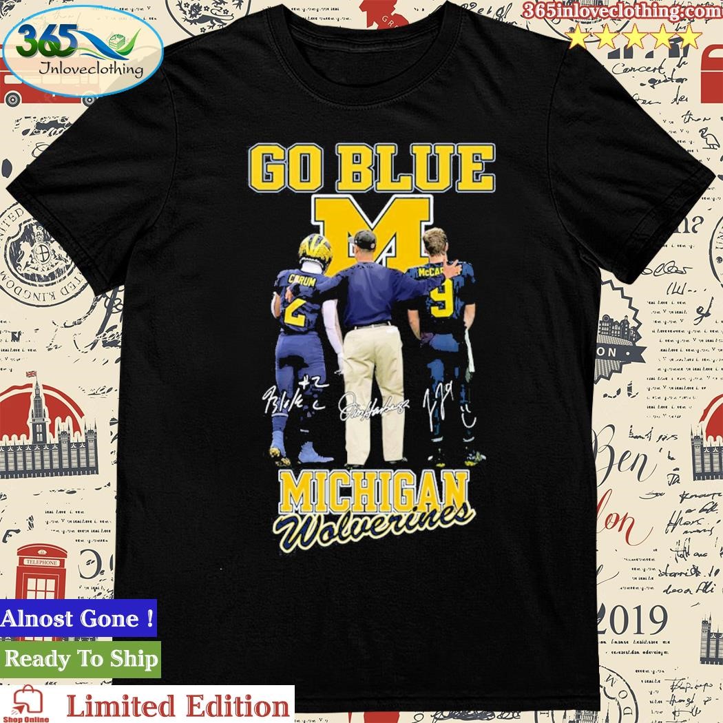Go Blue Michigan Wolverines Signature T-Shirt