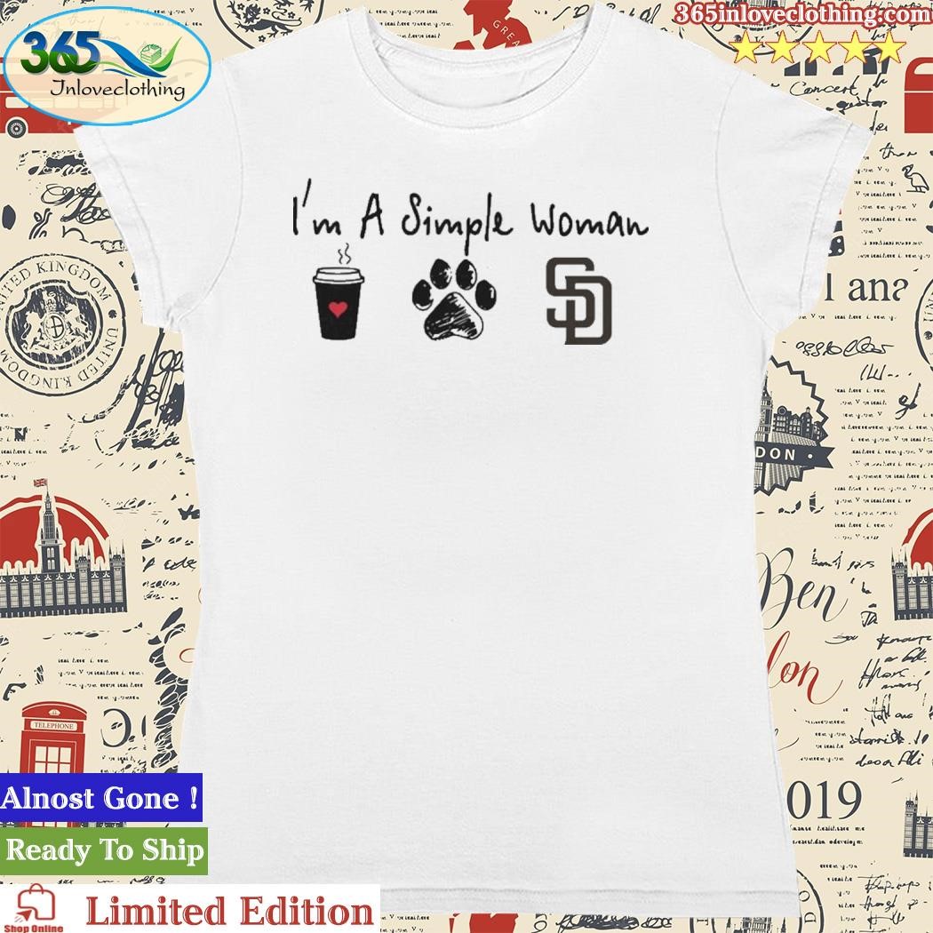 I'm A Simple Woman Coffee Dog And San Diego Padres Shirt,tank top