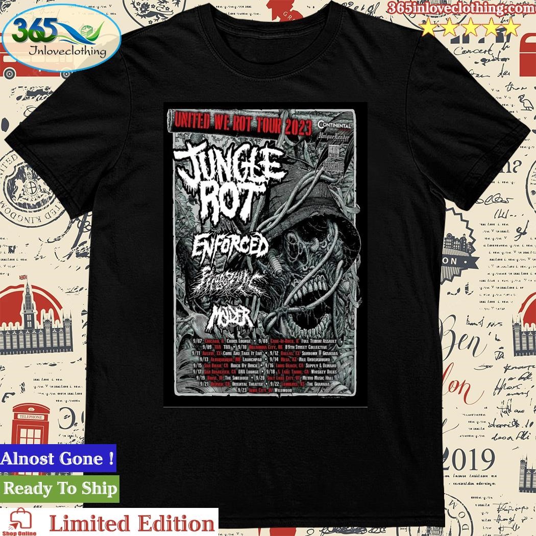 Jungle Rot United We Rot Tour 2023 Poster Shirt