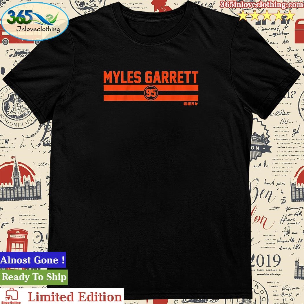 Myles Garrett Name Number Stripe Shirt