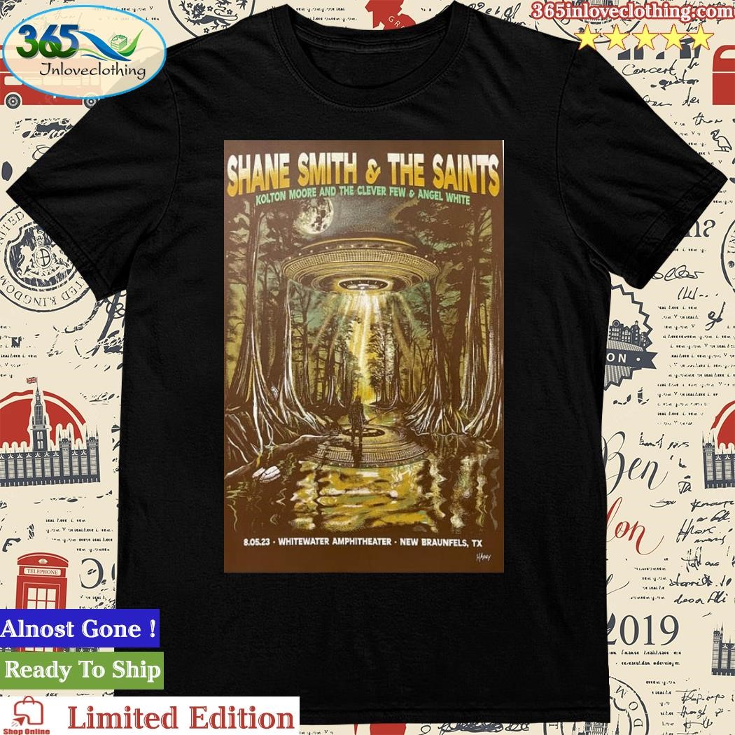 Official 2023 Shane Smith & The Saints Tour New Braunfels, TX Poster Shirt