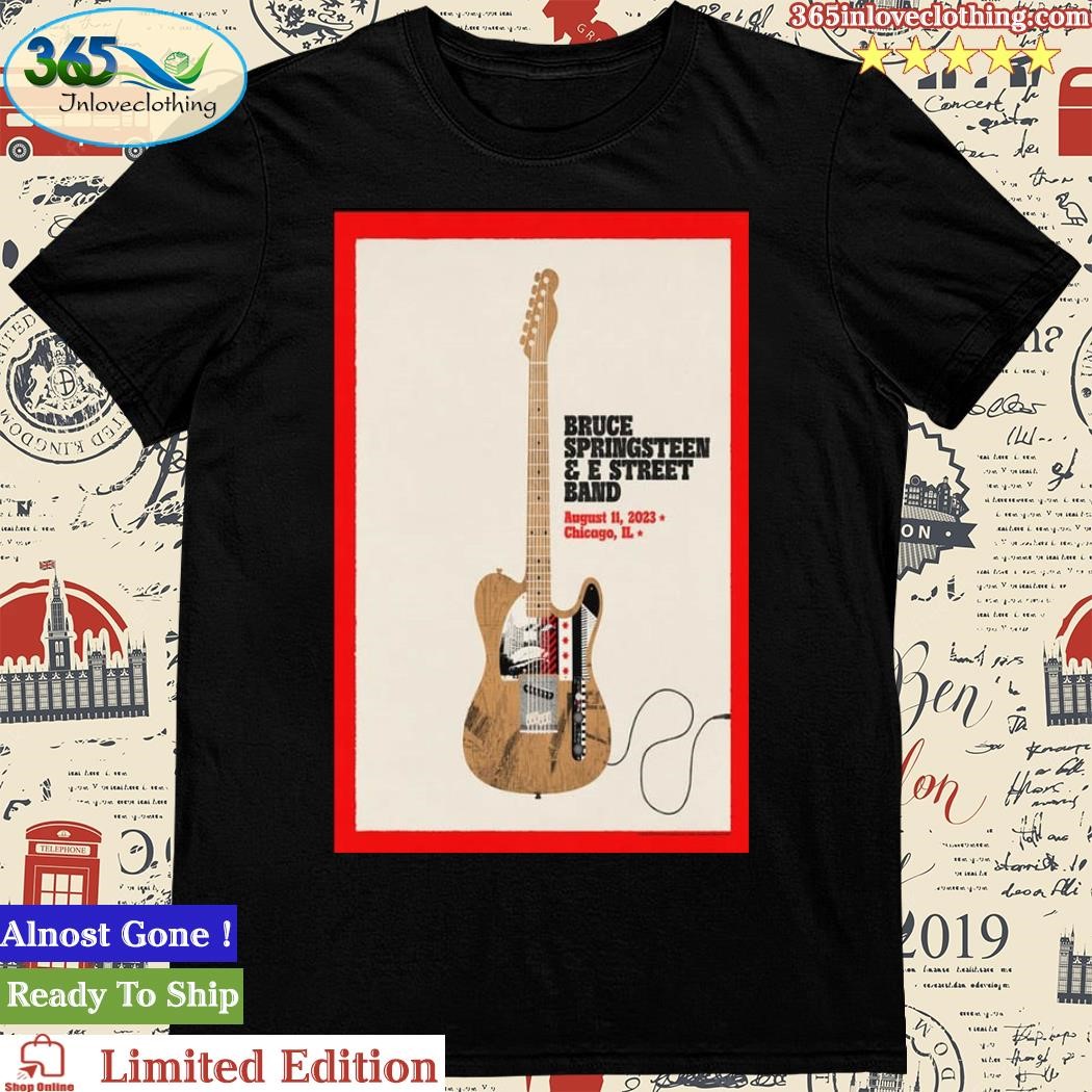 Official 2023 World Tour Bruce Springsteen and the E-Street August 11 Chicago, IL Poster Shirt