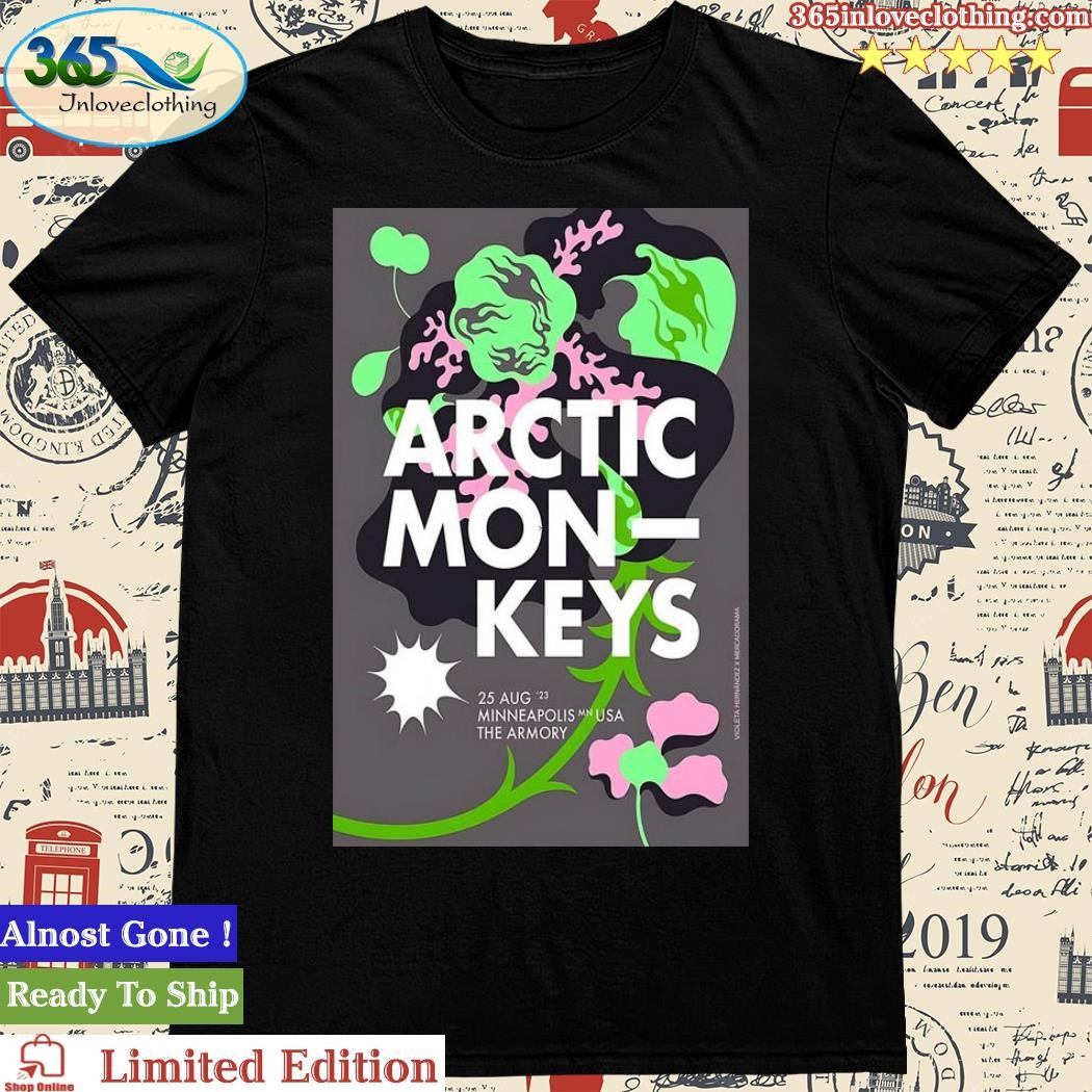 Official arctic Monkeys Minneapolis, MN August 25, 2023 Event Poster Shirt