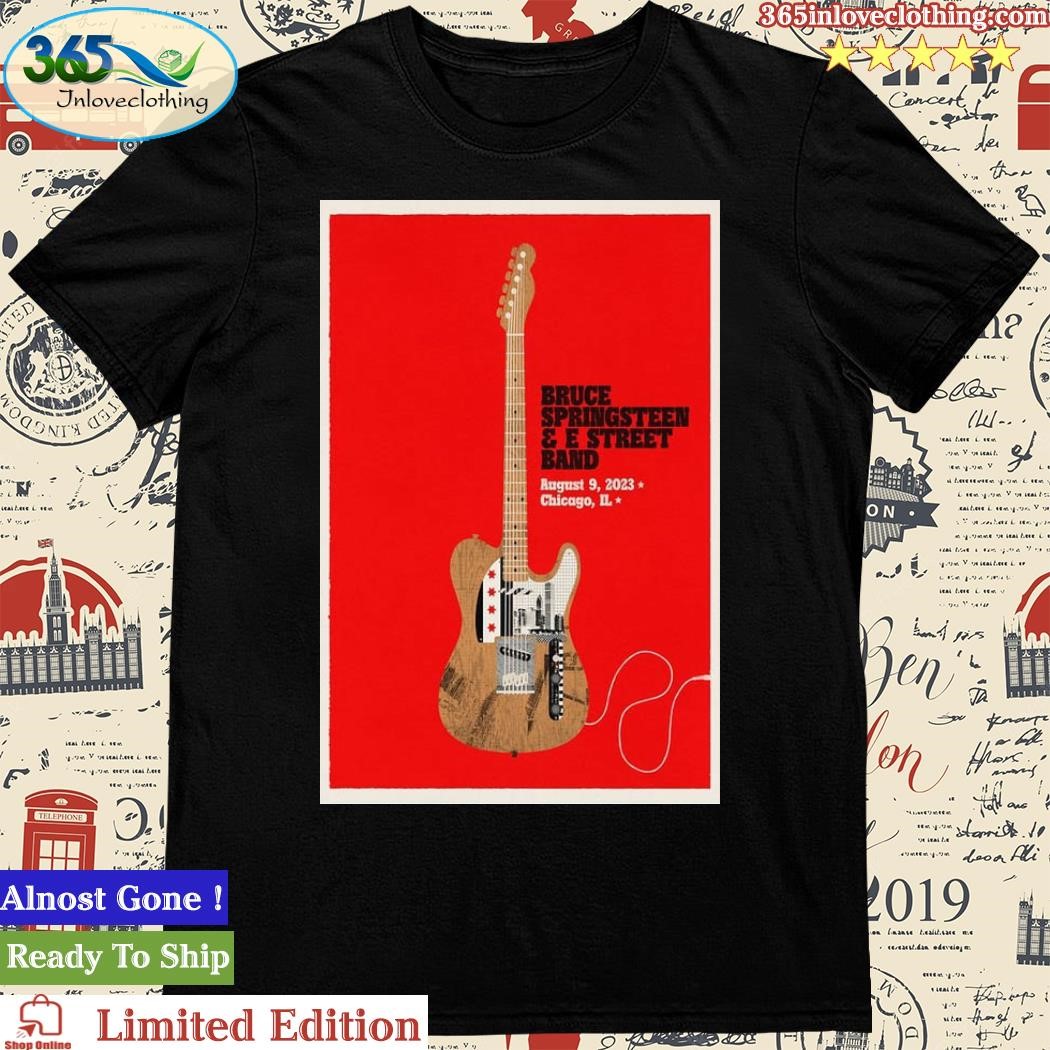 Official bruce Springsteen & E-Street Band Tour Chicago, IL 2023 Poster Shirt