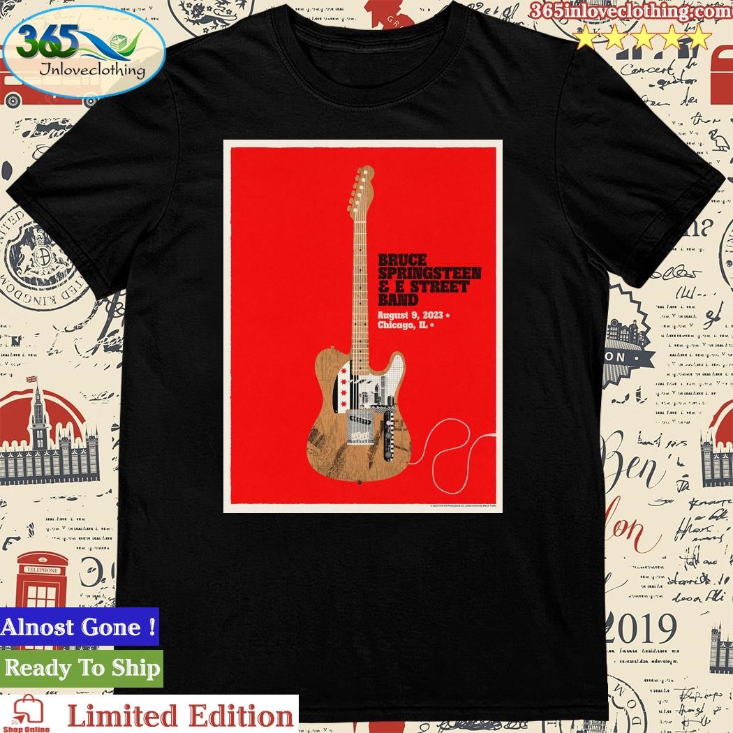 Official chicago August 9 Bruce Springsteen and the E-Street Band World Tour 2023 Poster Shirt