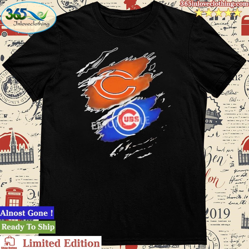 Chicago Bears And Chicago Cubs Torn Ripped Shirt, hoodie, sweater