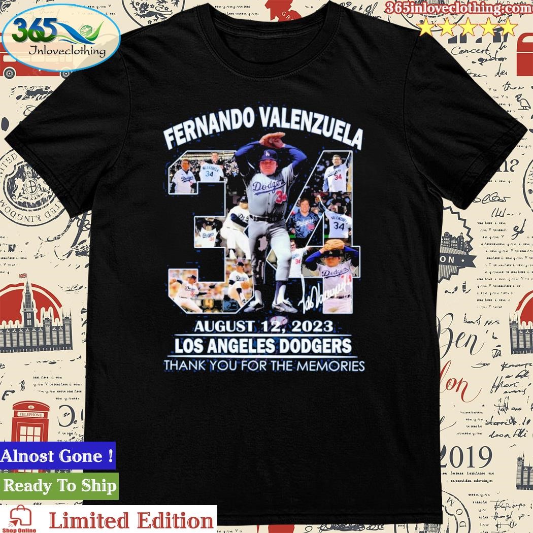 Los Angeles Dodgers Fernando Valenzuela 34 Signature Shirt, hoodie