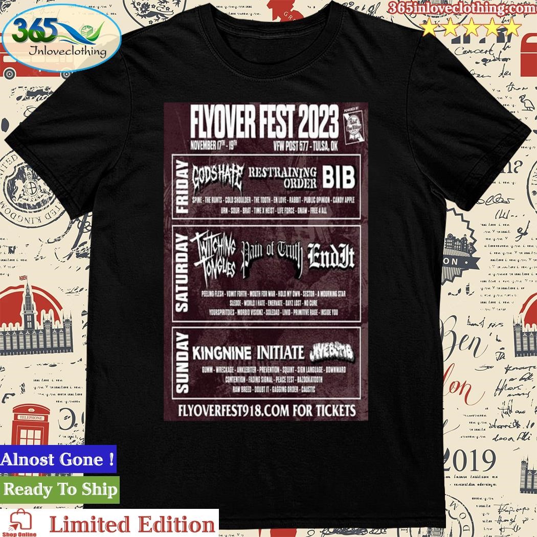 Official flyover Fest VFW Post 577 Tulsa, OK Tour November 2023 Poster Shirt