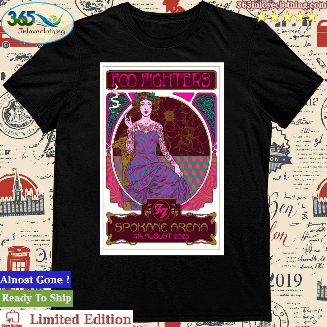Official foo Fighters Event Tour Spokane, WA 2023 Poster Shirt