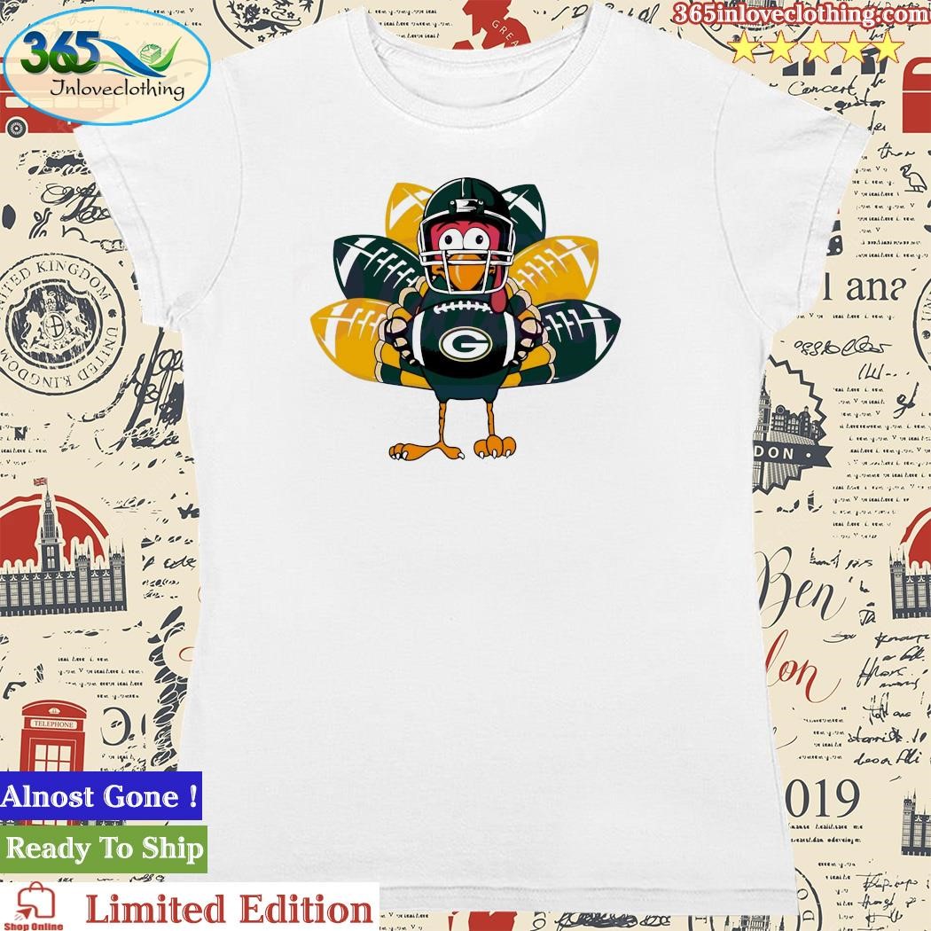 Green Bay Packers Turkey Thanksgiving Day Women's V-Neck T-Shirt