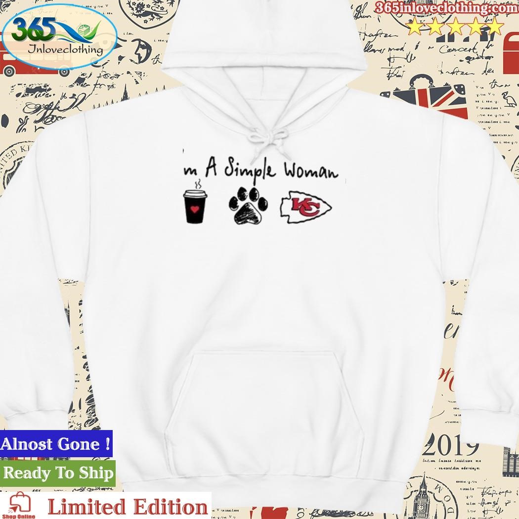 Official i'm A Simple Woman Coffee Dog And Kansas City Chiefs Shirt,  hoodie, sweater, long sleeve and tank top