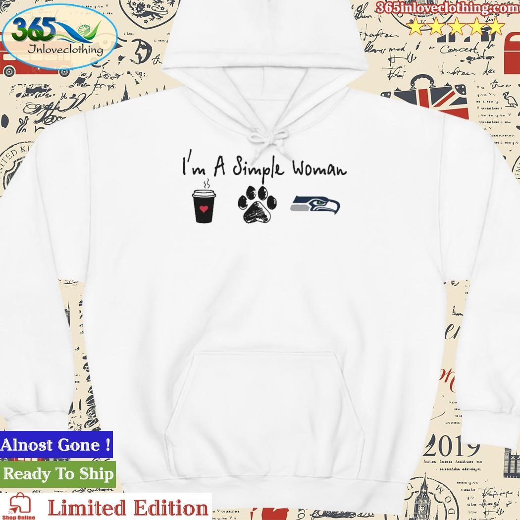 I'm A Simple Woman Coffee Dog And Seattle Seahawks Shirt, hoodie