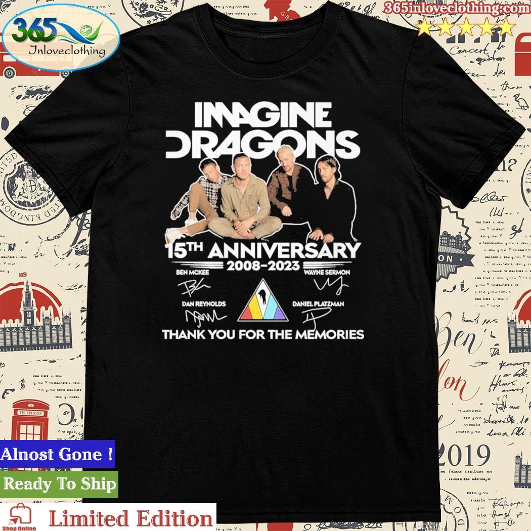 Official imagine Dragons 15th Anniversary 2008 2023 Memories Shirt
