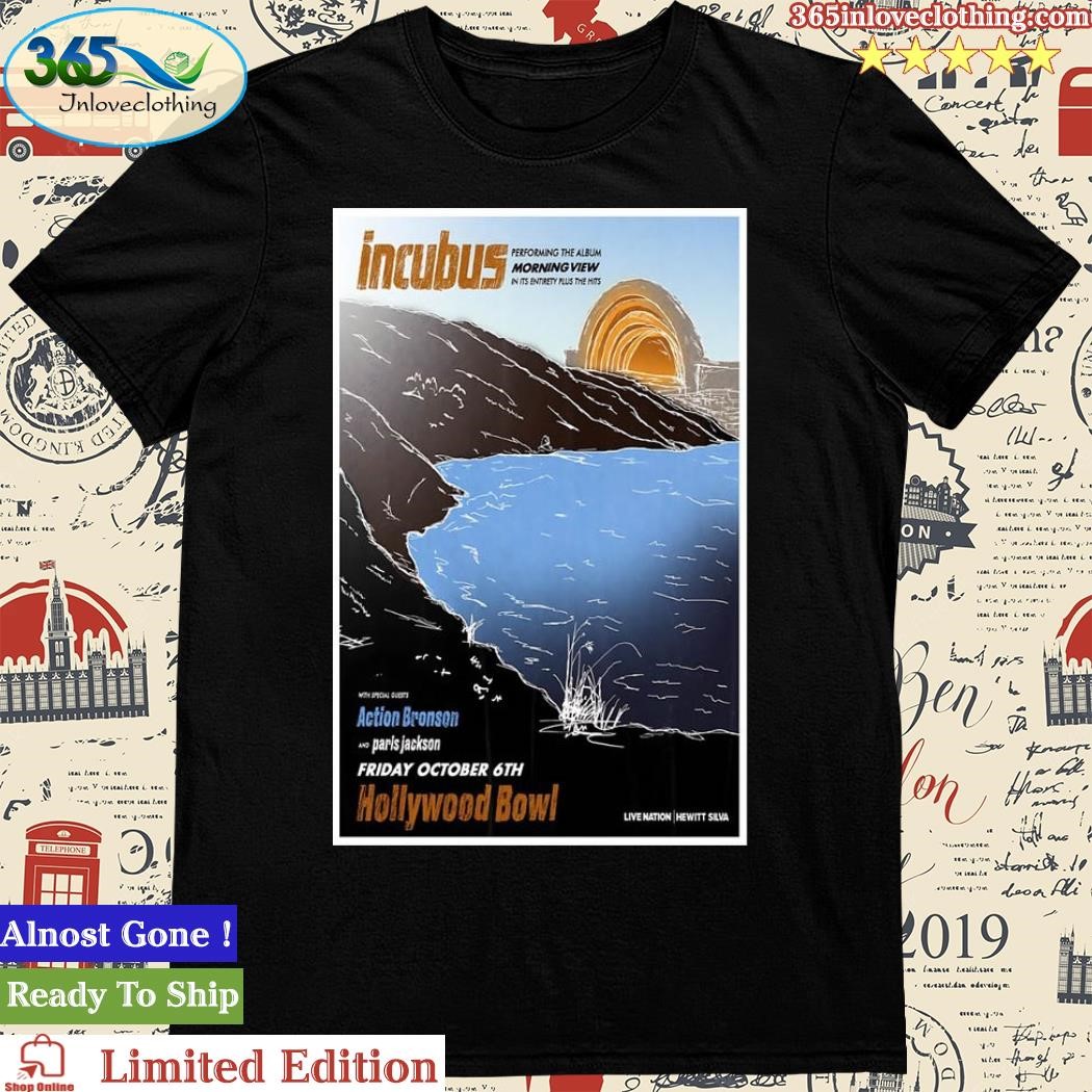 Official incubus Oct 6th, 2023 Hollywood Bowl Event Poster Shirt