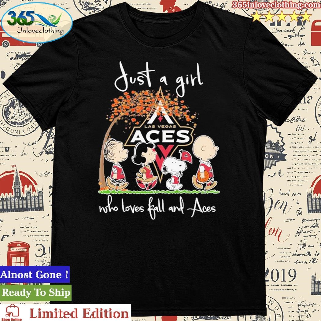 Official just A Girl Who Love Fall And Las Vegas Aces Snoopy Tshirt