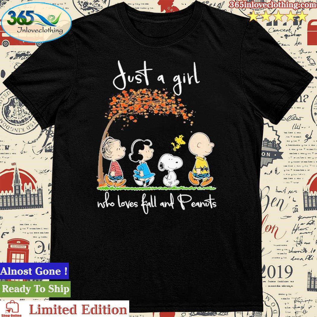 Official just A Girl Who Love Fall And Peanuts Snoopy Tshirt