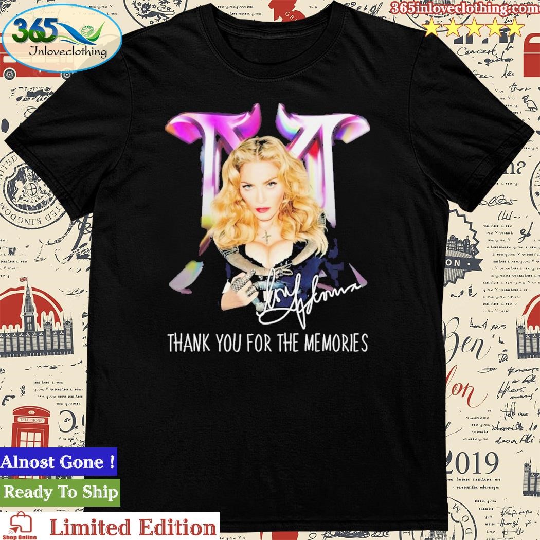 Official madonna Long Signature Thank You For The Memories T-Shirt
