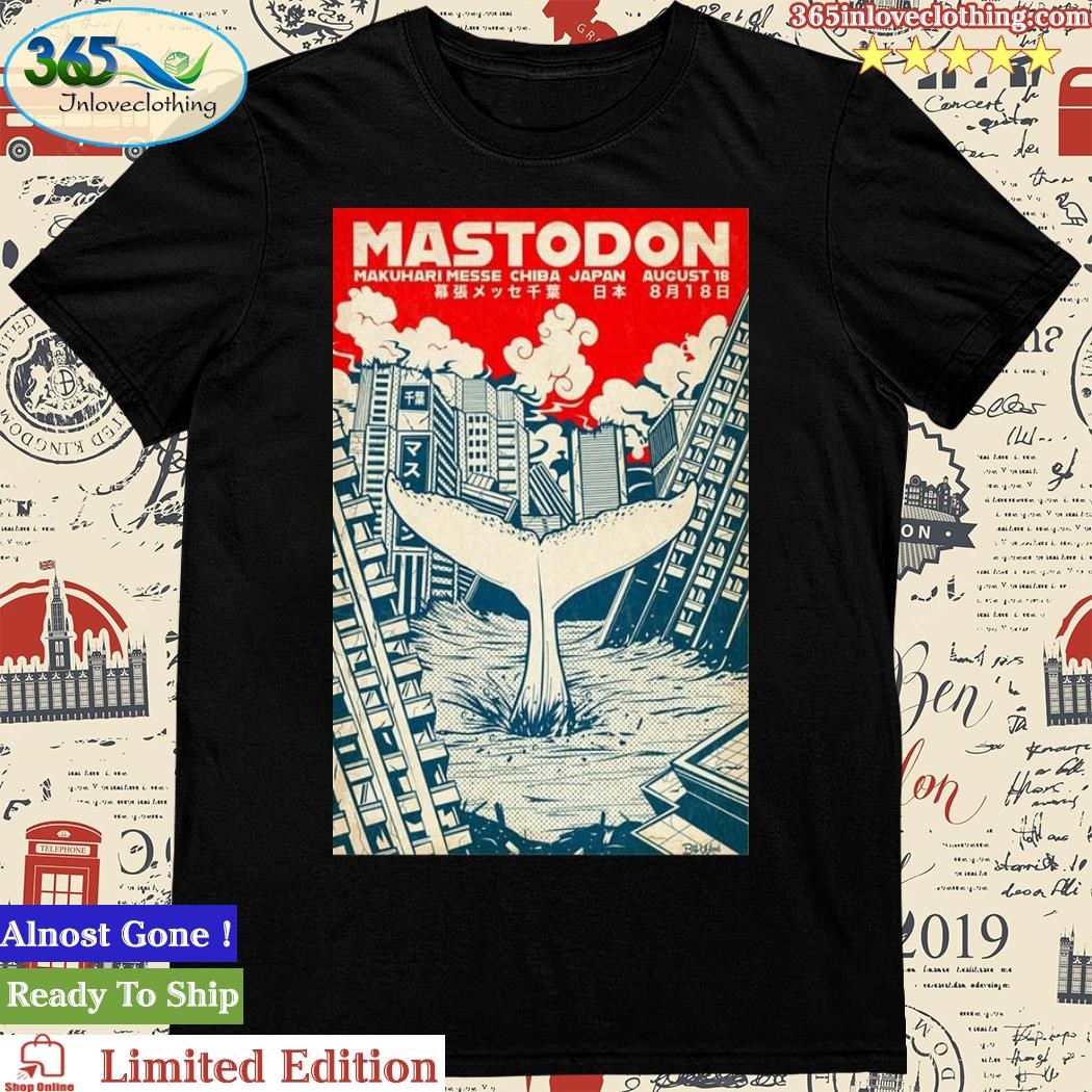 Official mastodon Band Makuhari Messe Chiba Japan August Tour 2023 Limited Edition Poster Shirt