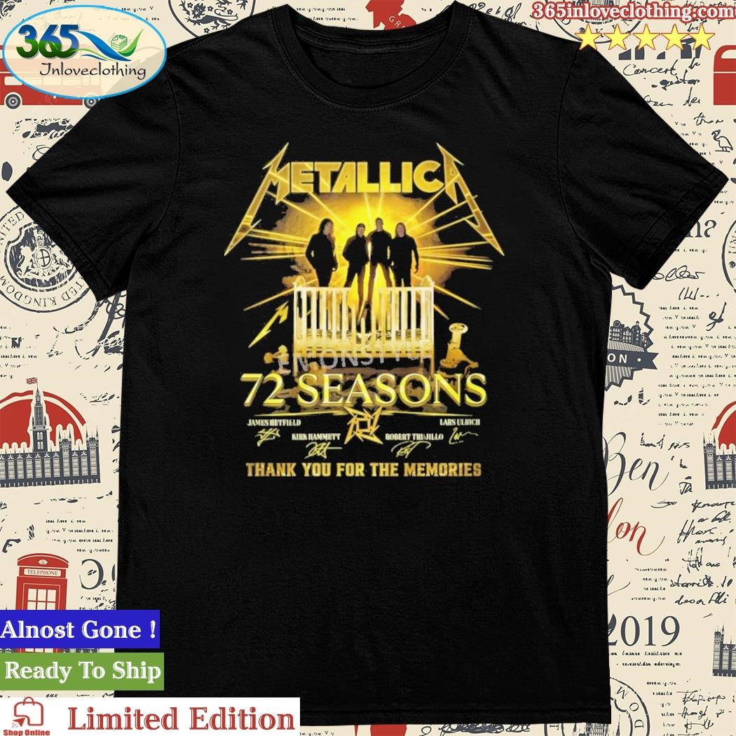 Official metallica 72 Seasons Signatures Thank You For The Memories Shirt
