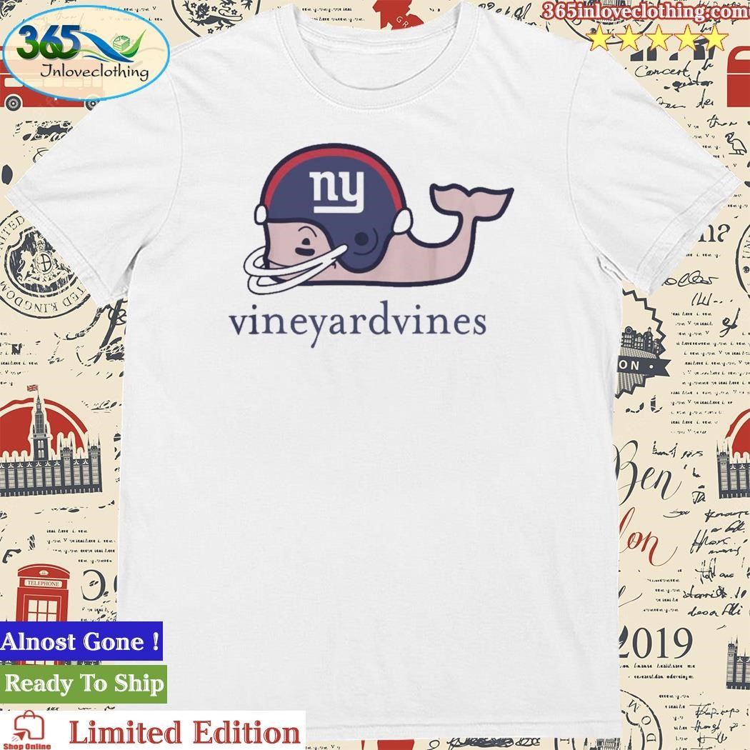 Official New York Giants Vineyard Vines White Helmet T Shirt