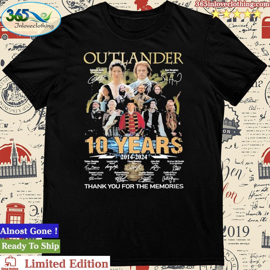 Official outlander 10 Years 2014- 2024 Thank You For The Memories T-Shirt