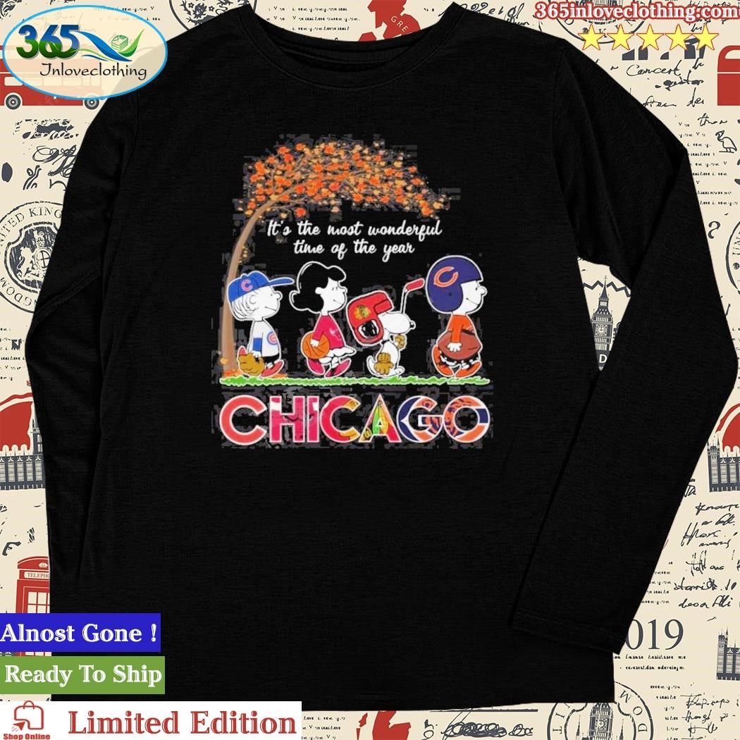 Chicago Bears the Peanuts Snoopy it's the most wonderful time of