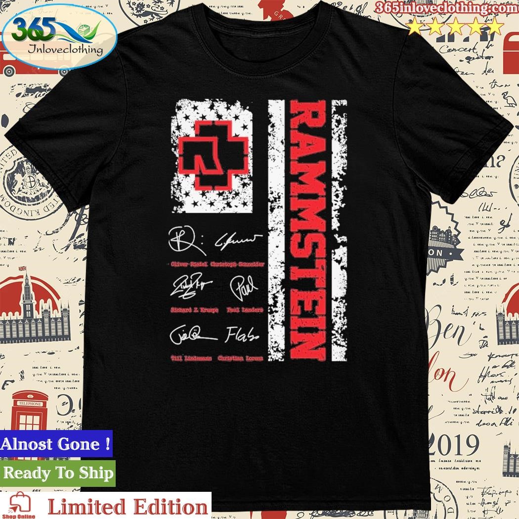 Official rammstein Band And Their Signatures T-Shirt