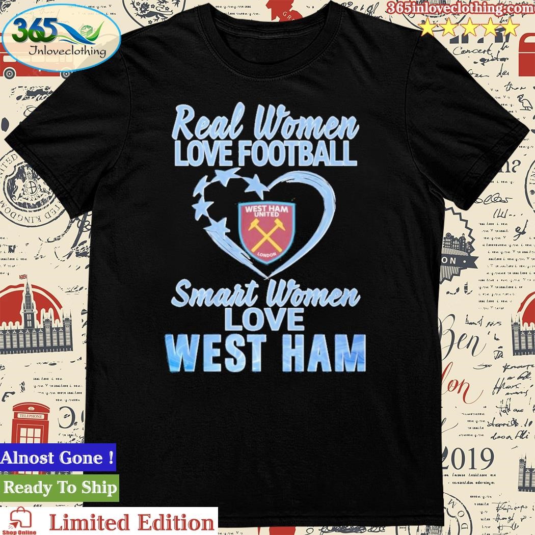 Official real Women Love Football Smart Women Love West Ham T-Shirt