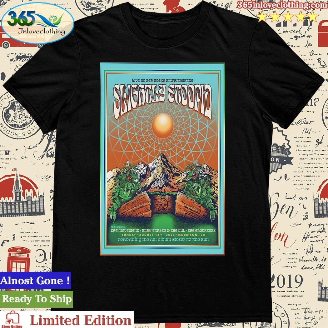 Official slightly Stoopid Red Rocks Amphitheatre Morrison, CO Aug Tour 2023 Poster Shirt
