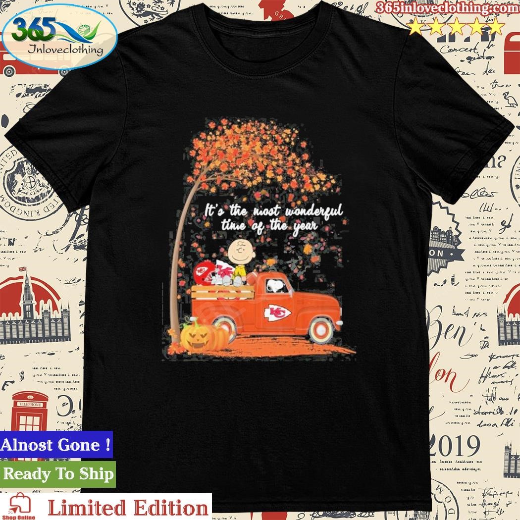 Official snoopy And Charlie Brown Kansas City Chiefs It’s The Most Wonderful Time Of The Year Shirt